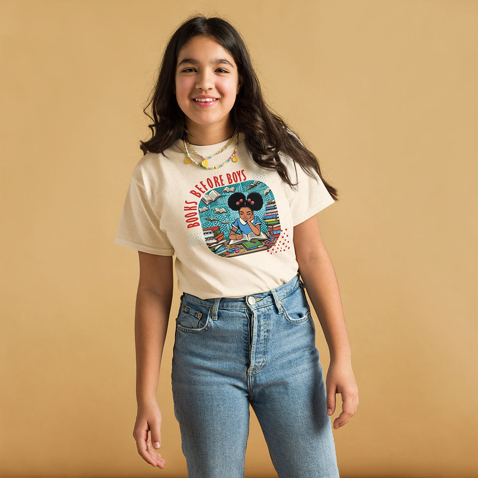 Thumbnail: "Books Before Boys" Youth classic tee