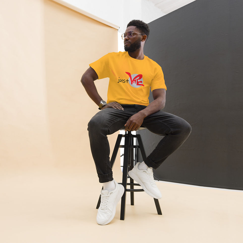Thumbnail: "Just Vote" Red on Gray Logo Unisex classic tee