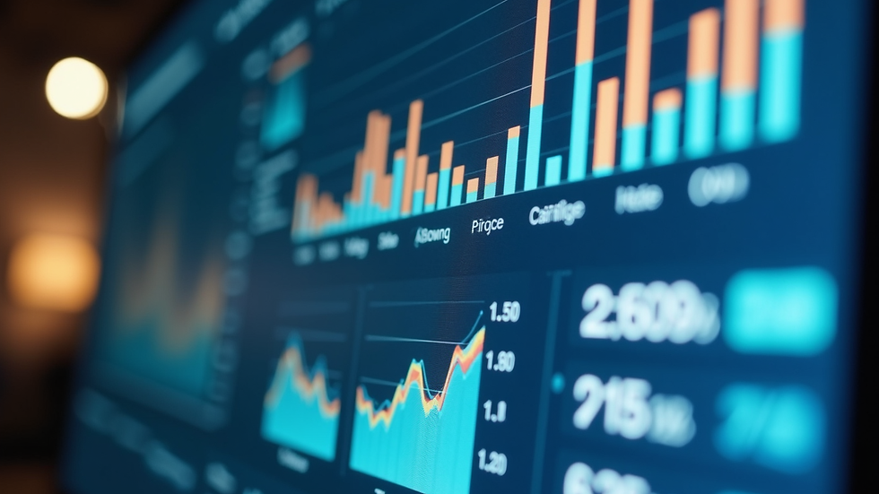 Close-up view of a computer screen showing website analytics and performance metrics