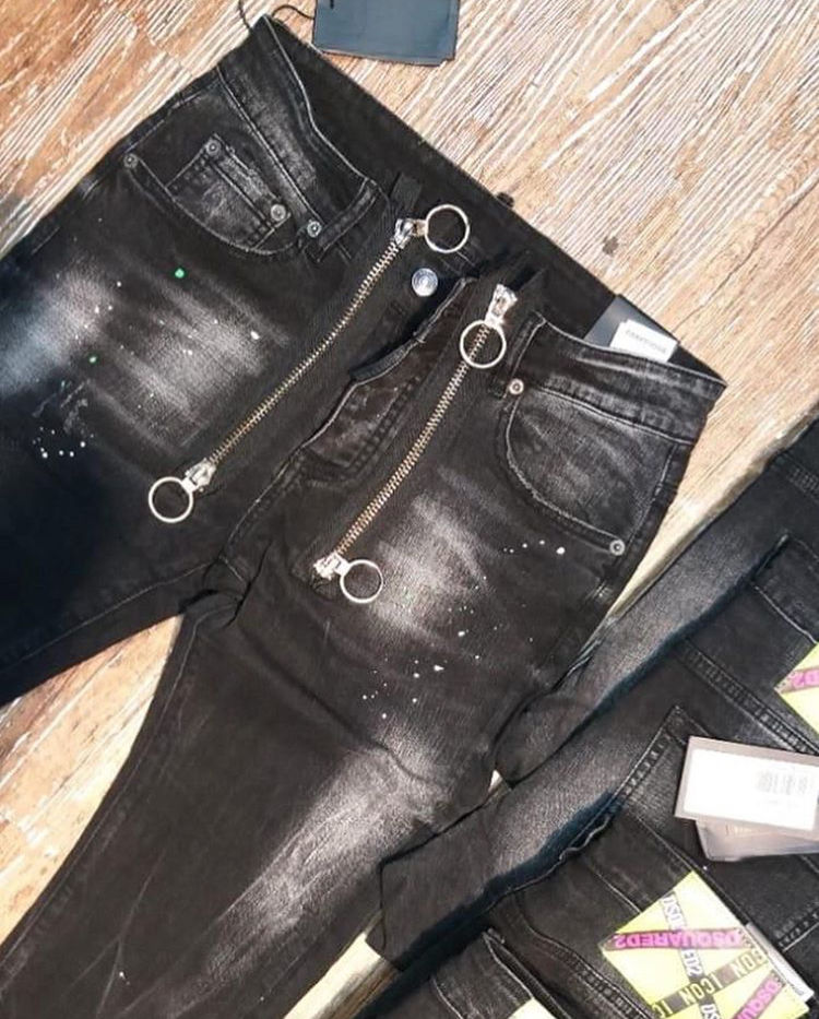 Thumbnail: Denim Turkey Style Rock Band Jeans
