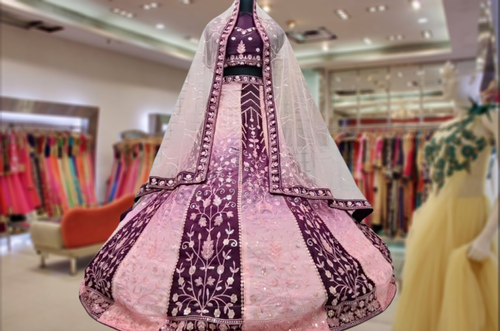 Zovi's Wedding Lahenga collection- Purple Lahenga (adi mohini