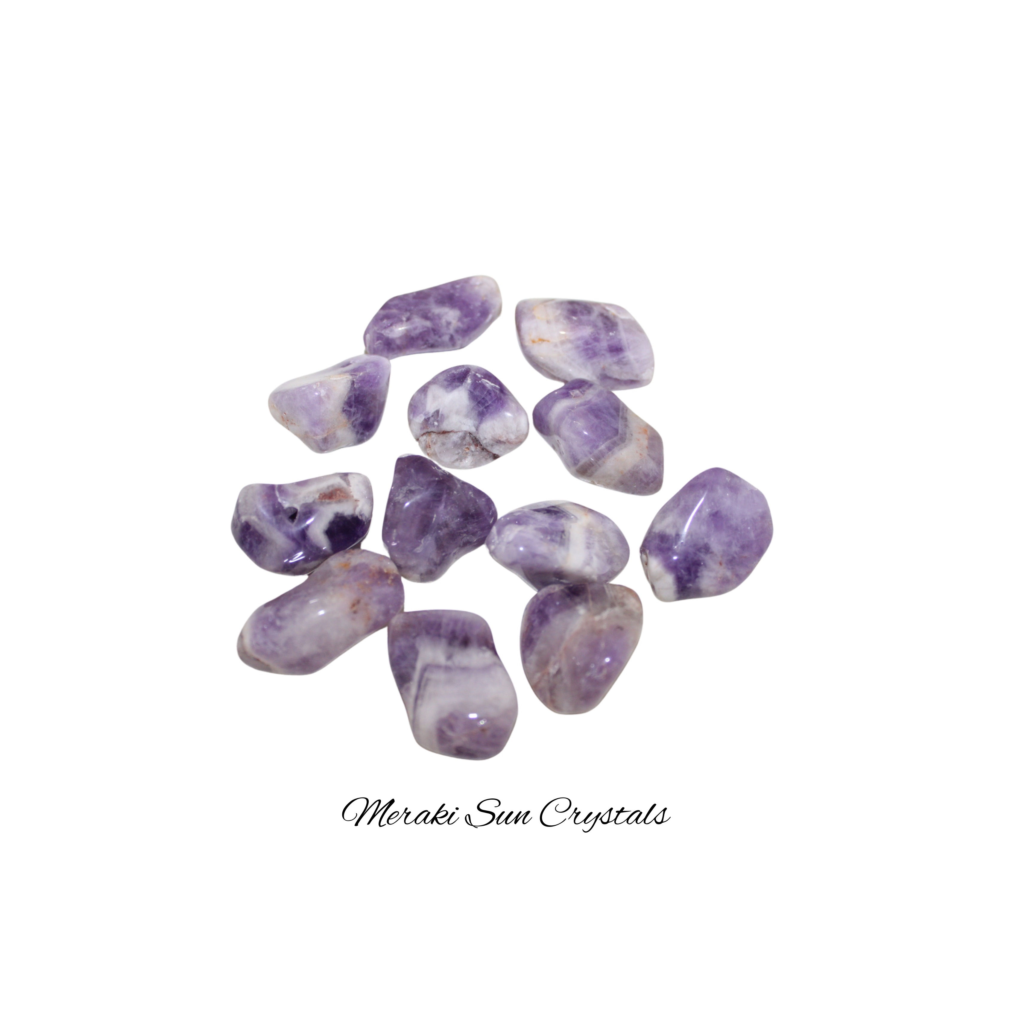 Chevron Amethyst - Tumble Stone