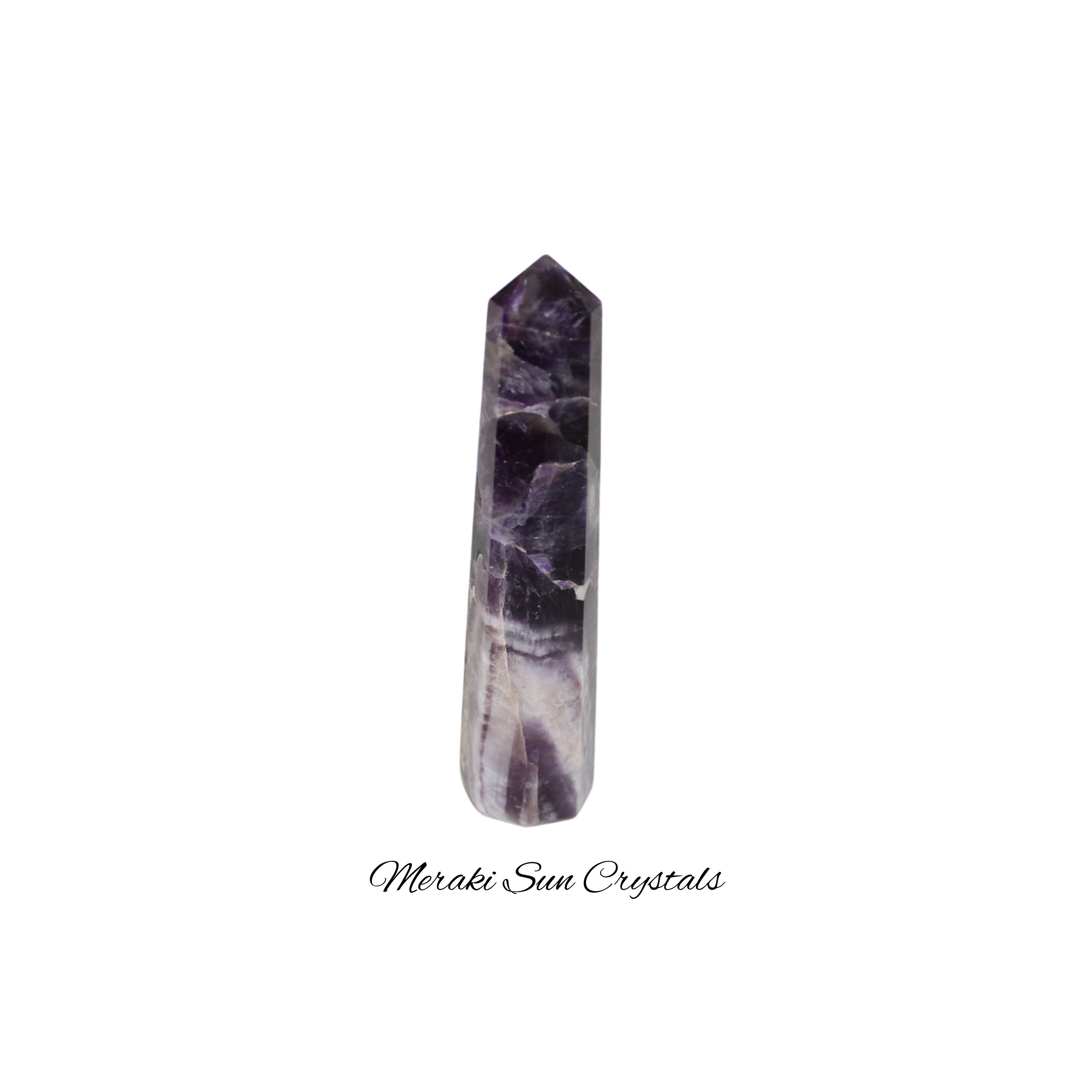 Chevron Amethyst 10cm Tower