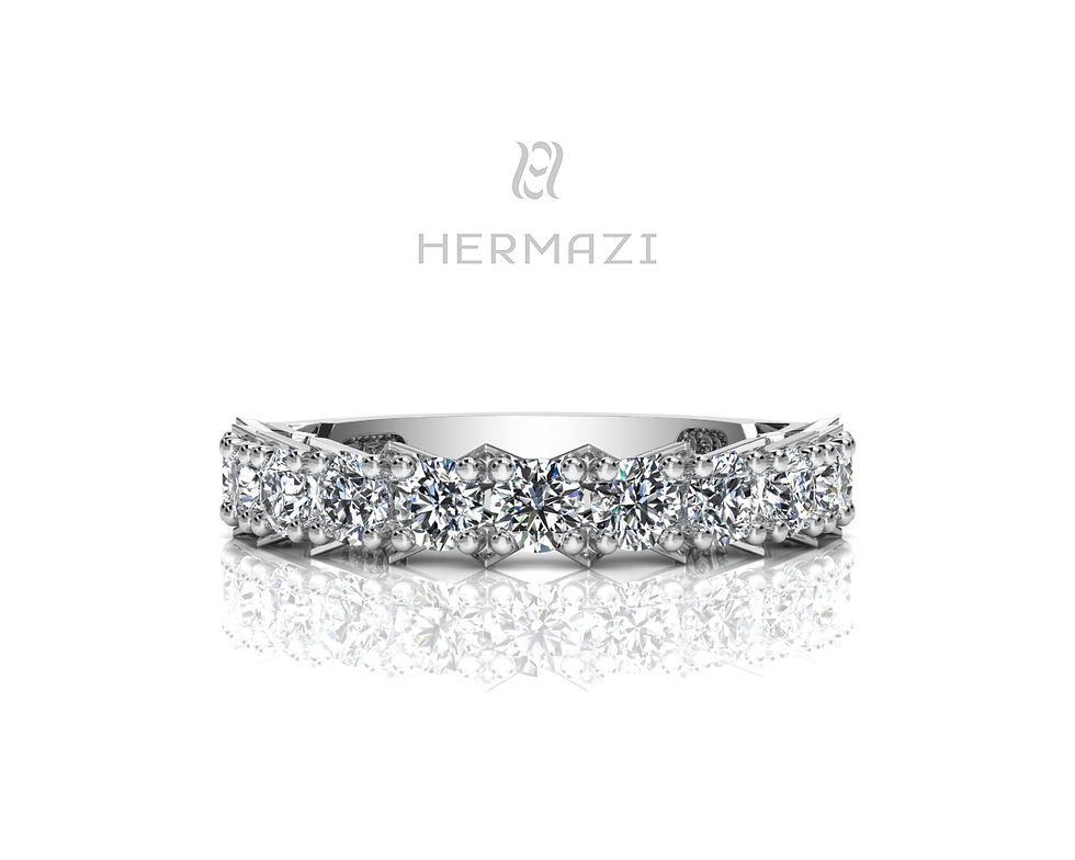 Thumbnail: Hermazi® 'Divine' Three-Quarter Way Diamond Band