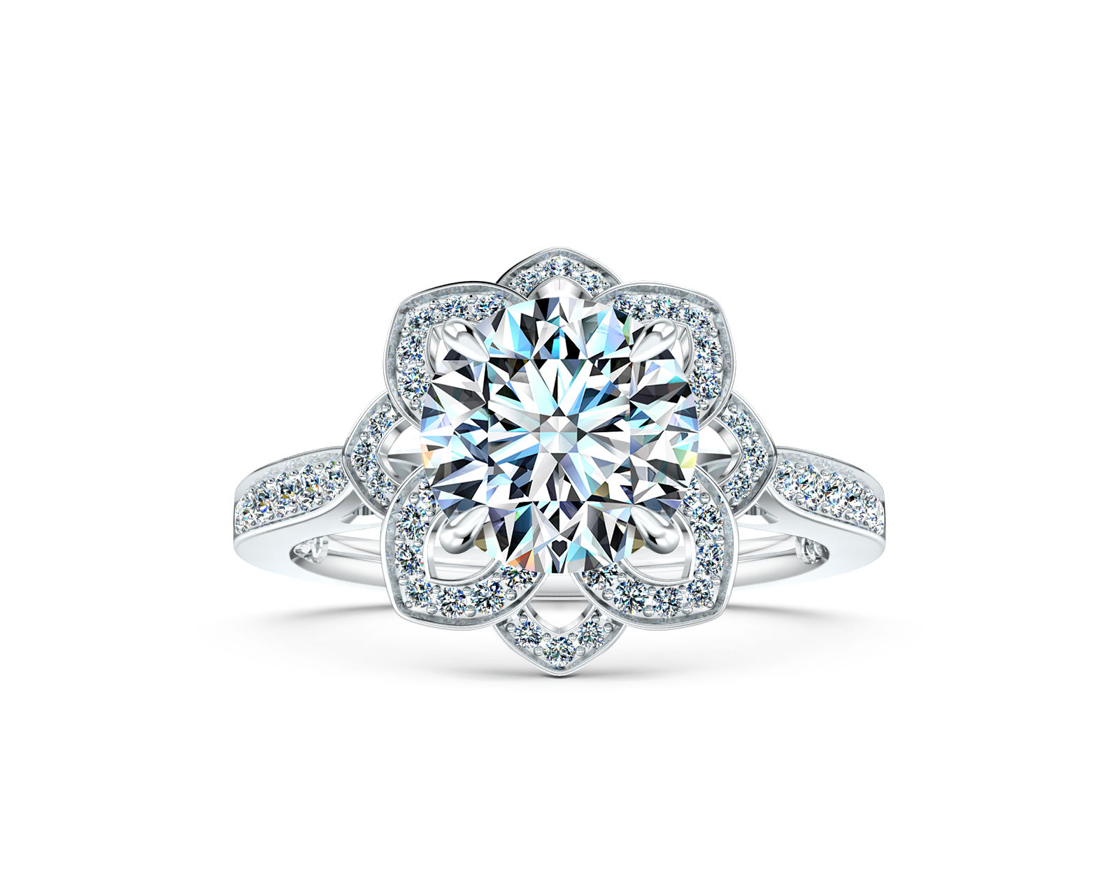 Magnolia Charm Engagement Ring