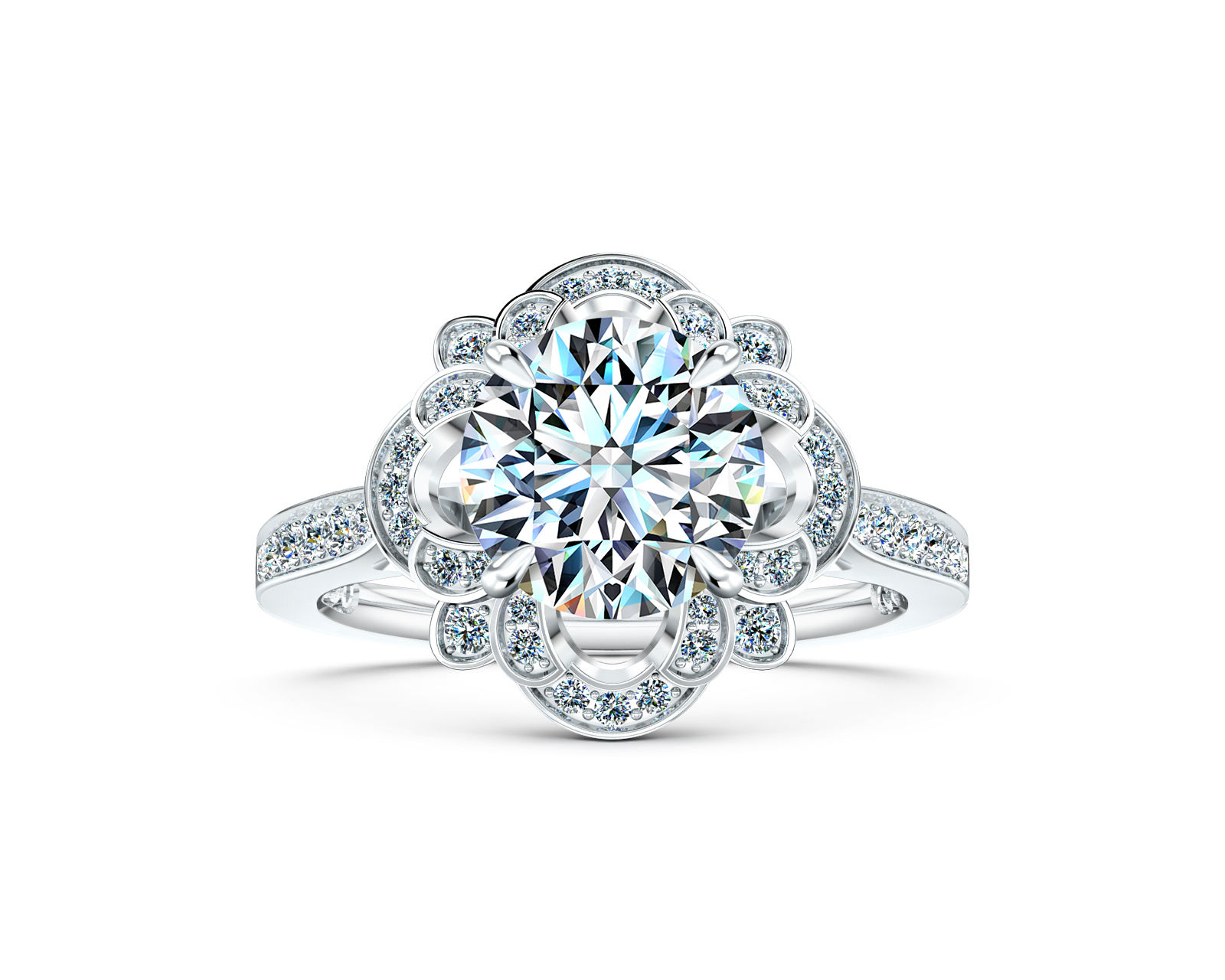 Tulip Touch Engagement Ring