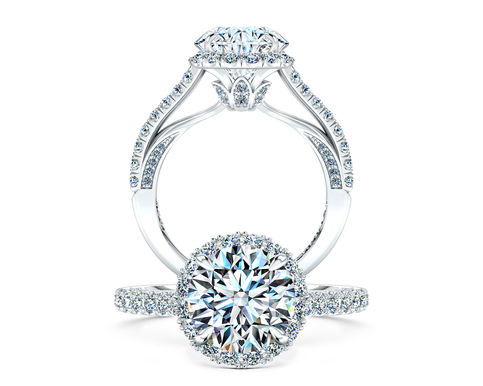 Rosalia Halo Engagement Ring
