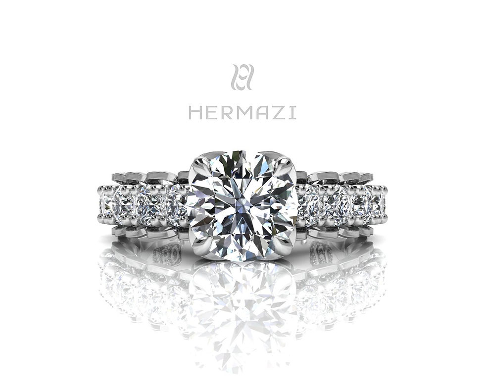 Thumbnail: Hermazi® 'Infatuate' Three-Quarter Way Diamond Engagement Ring