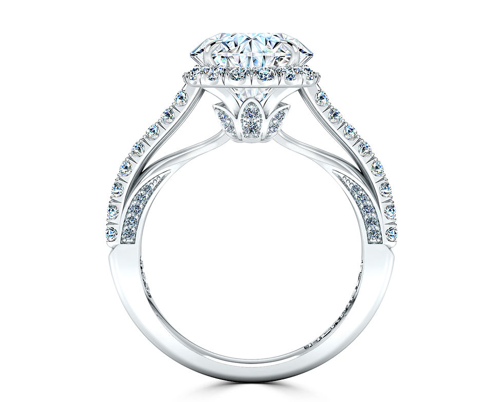 Thumbnail: Rosalia Halo Engagement Ring