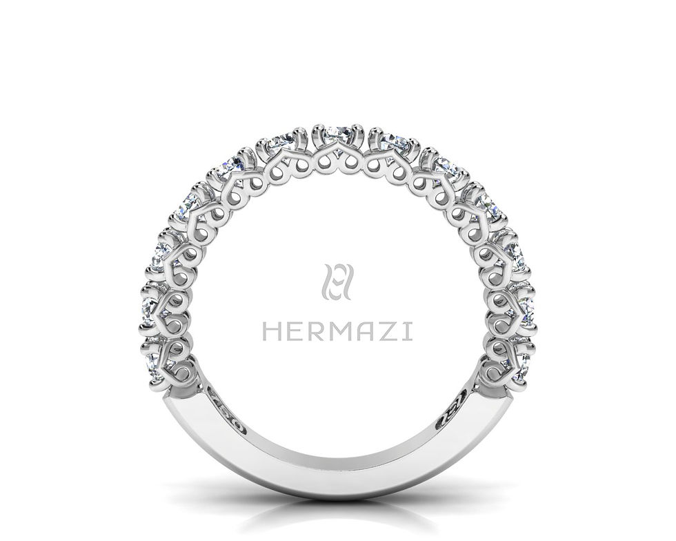 Thumbnail: Hermazi®'Unconditional' Three-Quarter Way Diamond Band