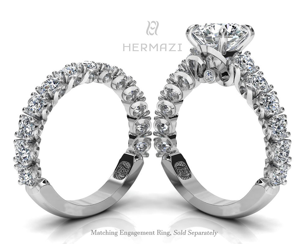 Thumbnail: Hermazi®'Elegance' Three-Quarter Way Diamond Band