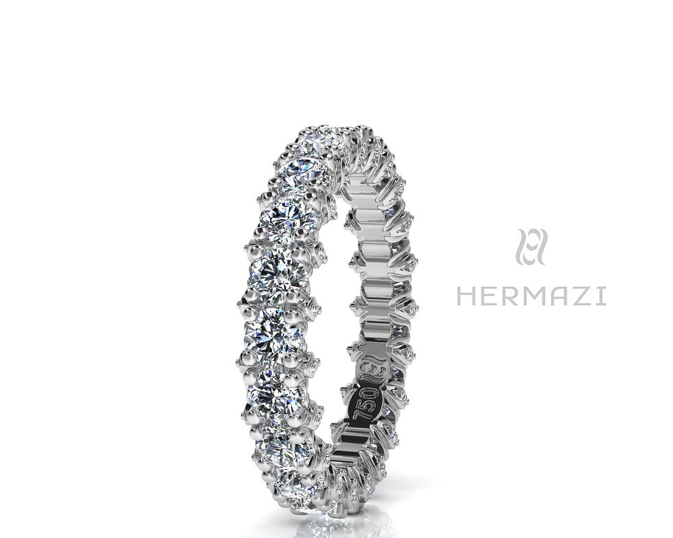 Thumbnail: Hermazi® 'Stunning' Eternity Diamond Band