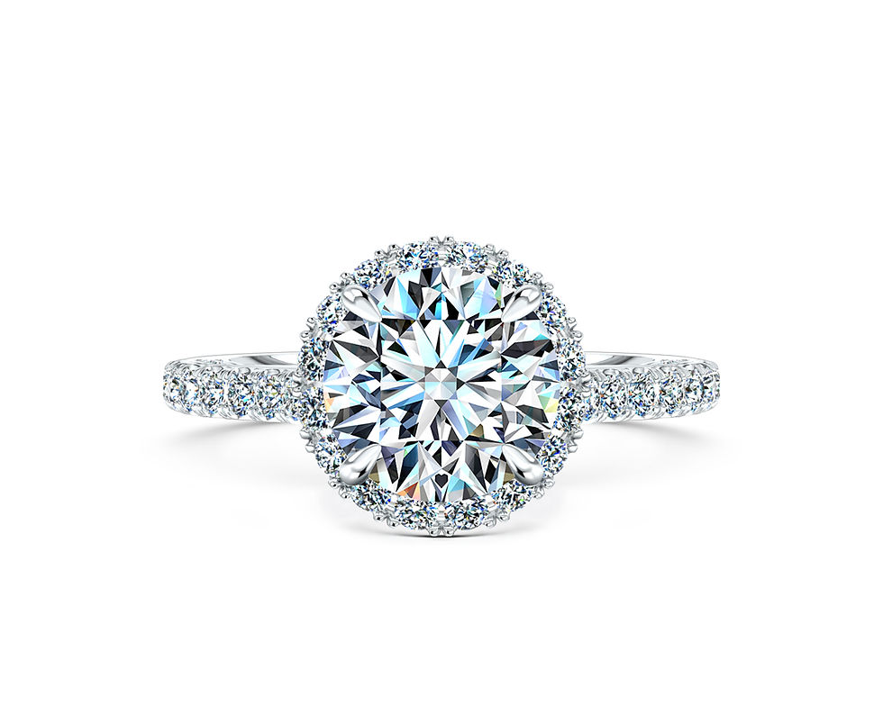 Thumbnail: Rosalia Halo Engagement Ring
