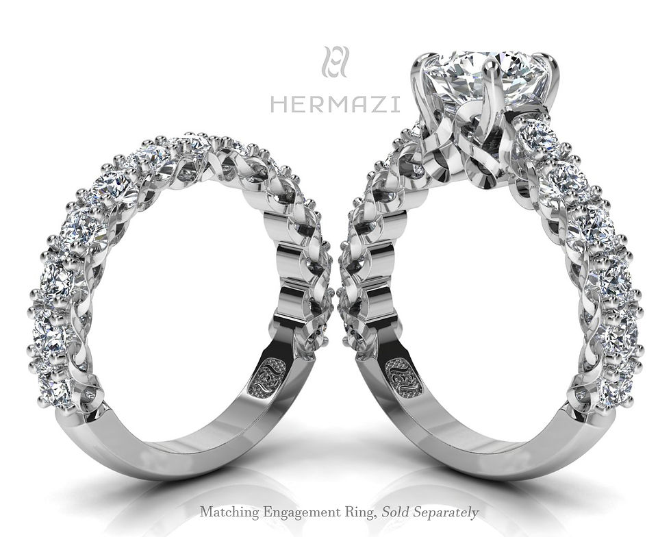Thumbnail: Hermazi® 'Infinite' Three-Quarter Way Diamond Band