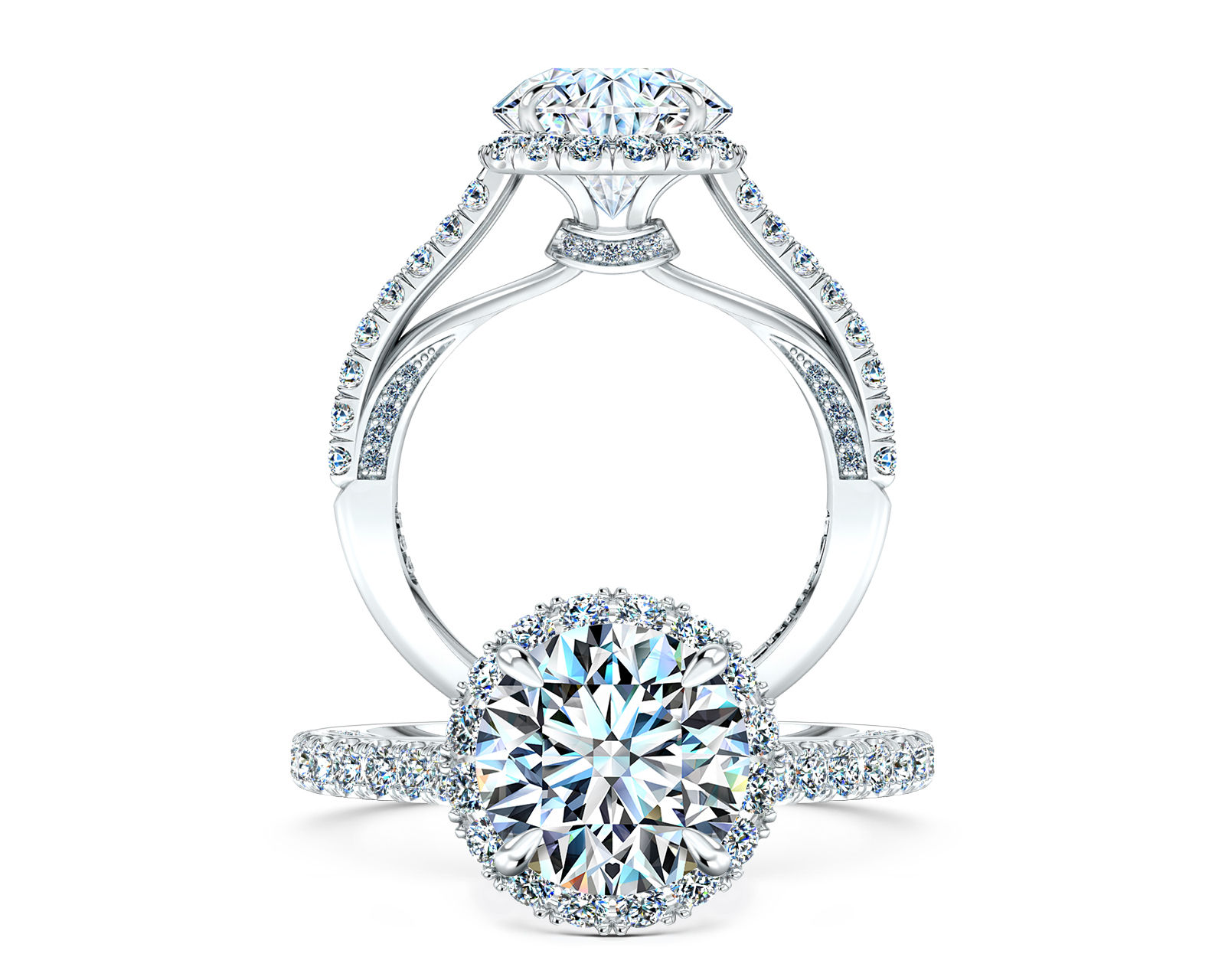 Bella Halo Engagement Ring