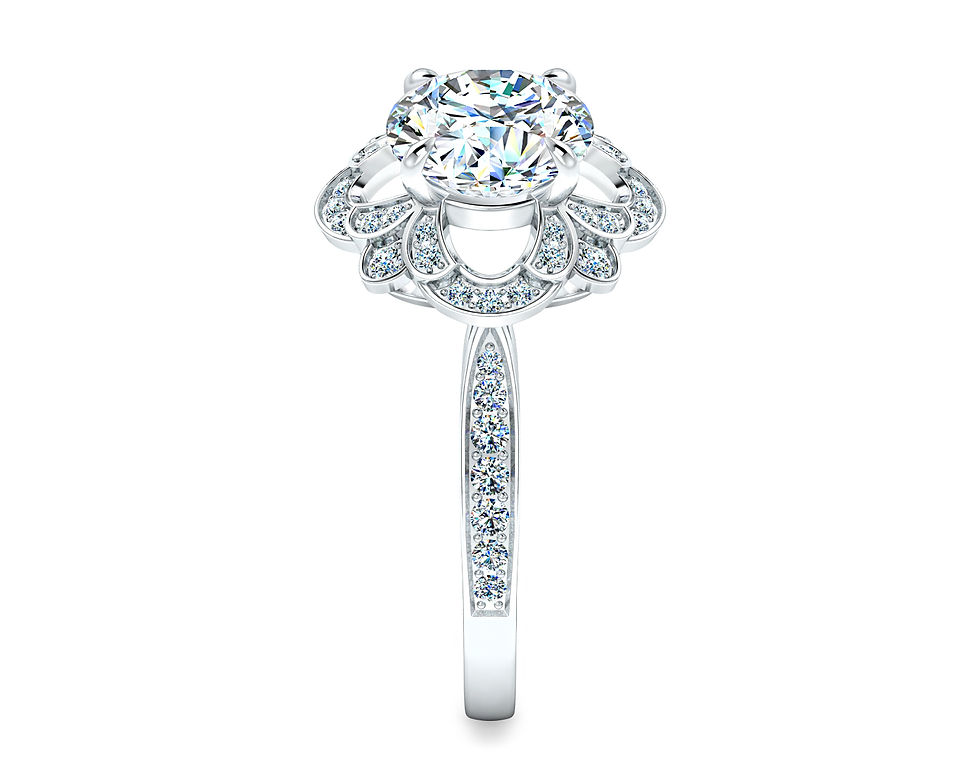 Thumbnail: Tulip Touch Engagement Ring