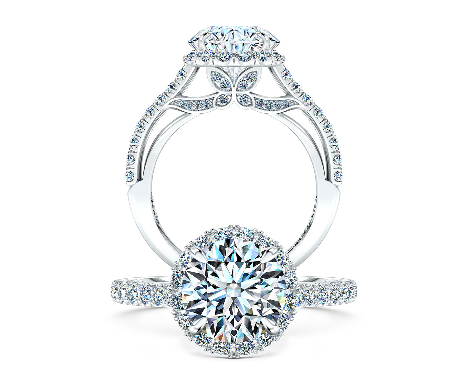 Arielle Halo Engagement Ring