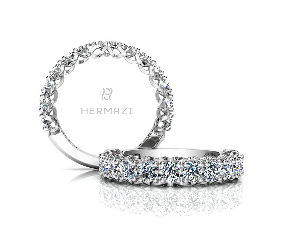 Thumbnail: Hermazi® 'Infinite' Three-Quarter Way Diamond Band