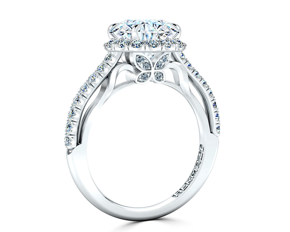 Thumbnail: Serena Halo Engagement Ring