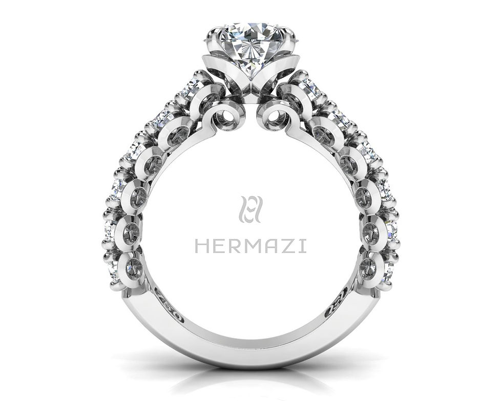 Thumbnail: Hermazi® 'Infatuate' Three-Quarter Way Diamond Engagement Ring