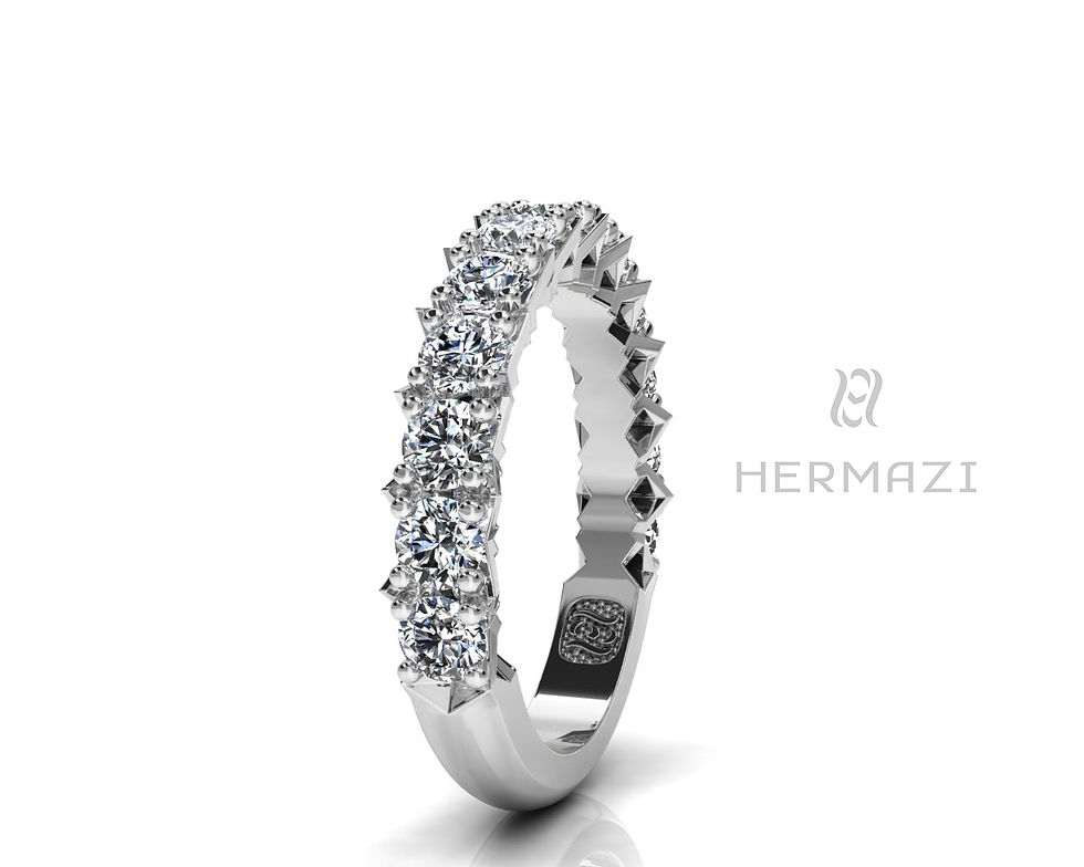 Thumbnail: Hermazi® 'Divine' Three-Quarter Way Diamond Band