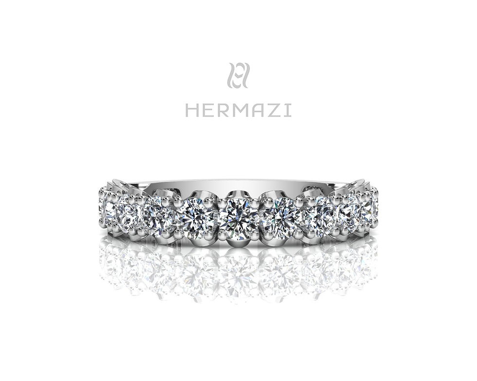 Thumbnail: Hermazi®'Elegance' Three-Quarter Way Diamond Band