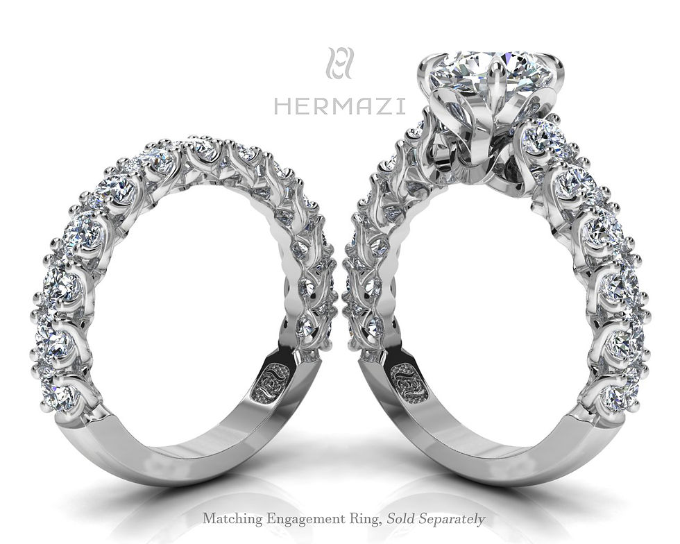 Thumbnail: Hermazi® 'Embrace' Three-Quarter Way Diamond Band