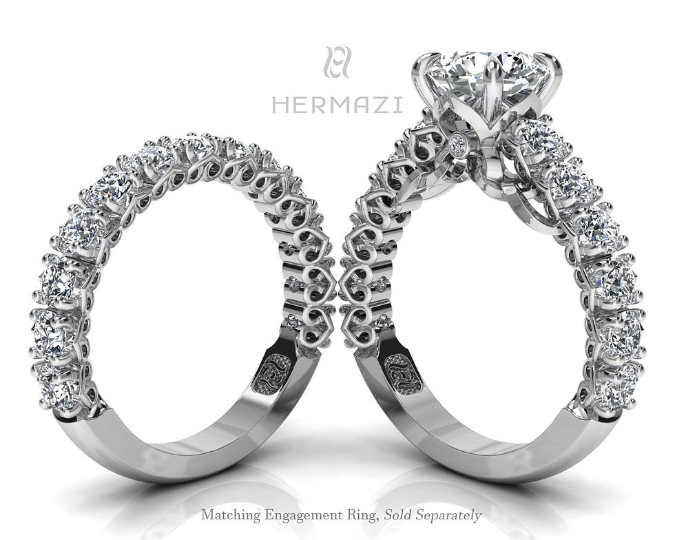 Thumbnail: Hermazi®'Unconditional' Three-Quarter Way Diamond Band