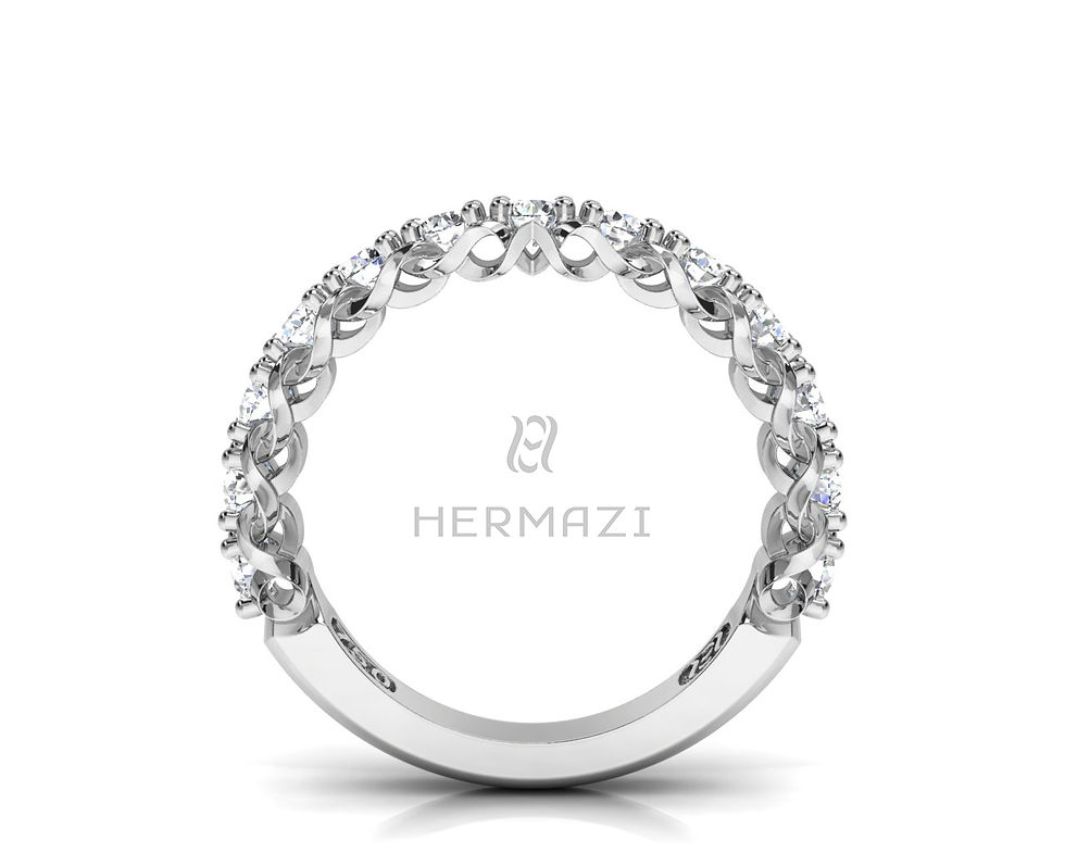 Thumbnail: Hermazi® 'Infinite' Three-Quarter Way Diamond Band