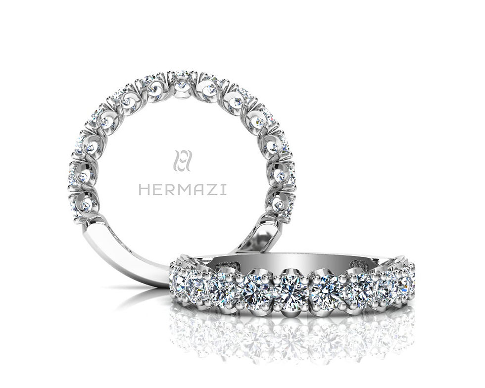 Thumbnail: Hermazi®'Elegance' Three-Quarter Way Diamond Band