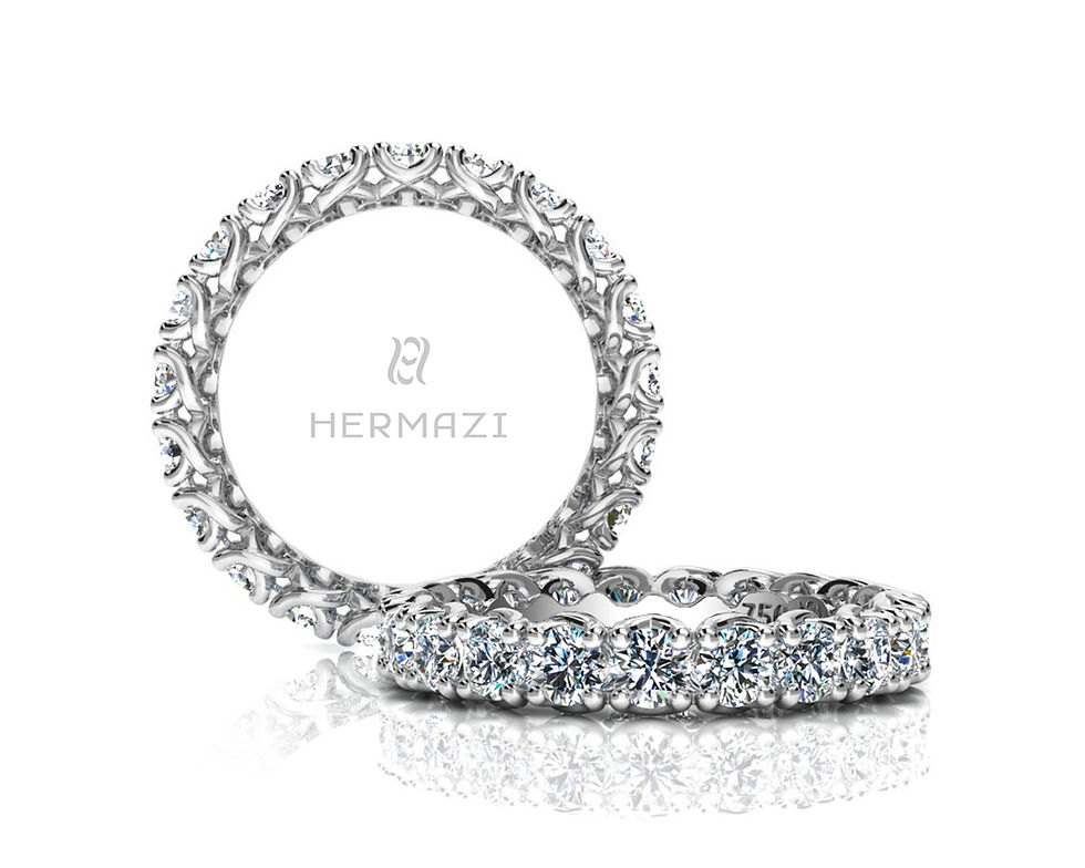 Thumbnail: Hermazi® 'Embrace' Eternity Diamond Band