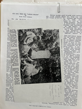 Newspaper archives used to cross-reference cemetery records and identify additional biographical information, family relationships, and community connections.