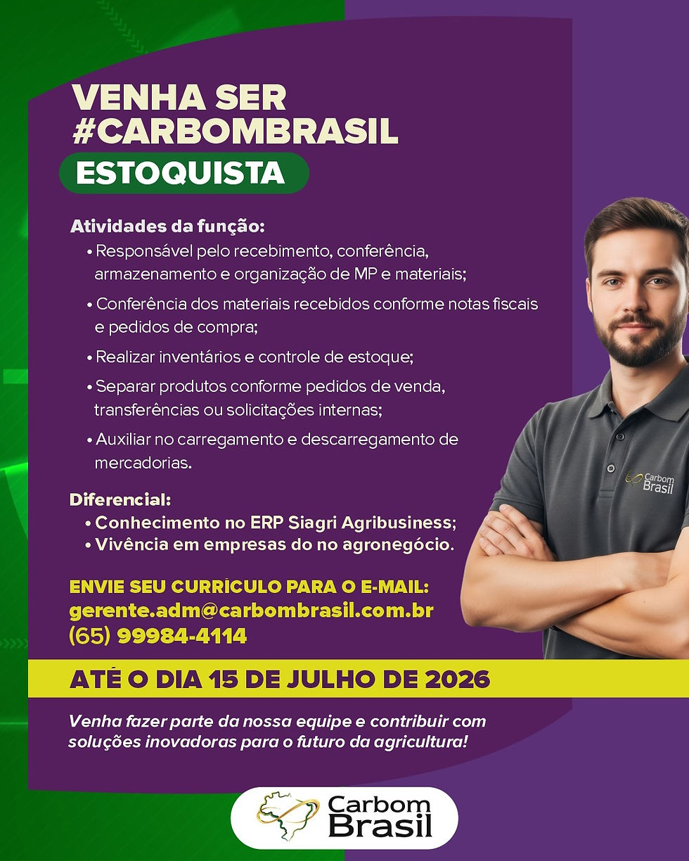 Se você tem experiência na área comercial, espírito empreendedor e deseja representar uma empresa sólida e em crescimento, envie seu currículo e venha fazer parte do time Carbom Brasil.