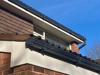 House with white PVC facia boards