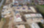 Aerial view of a housing development under construction