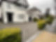 House with new driveway and pop up bollard