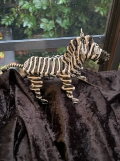 Small zebra sculpture