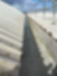 Close up of metal roof drainage channel