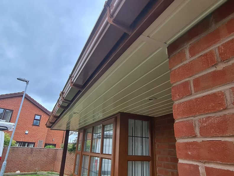 House with new soffit boards