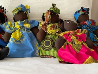 Handmade dolls in African clothing