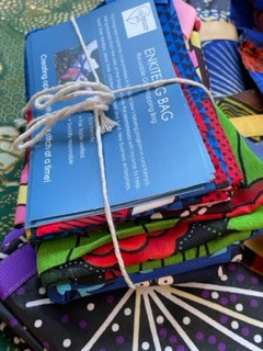 bundle of African fabric bags