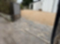 New paving around a gate opening