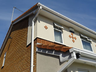 House with white guttering