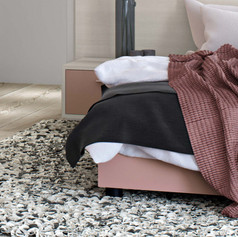 Pink ottoman