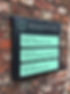 Business sign on a wall