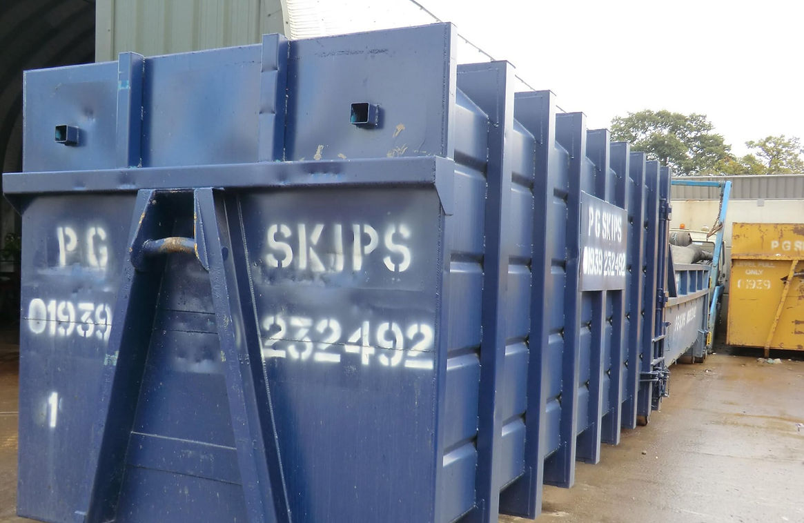 Large blue skip