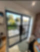 Large window with black frames