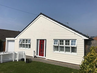 House with white cladding