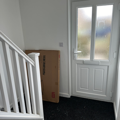 Front door, view from the inside