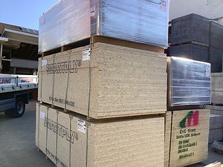Stacks of chip board